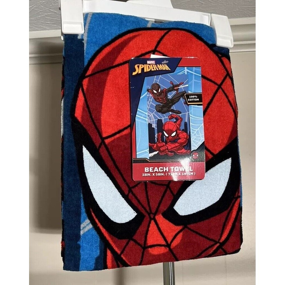 Spiderman Marvel Beach Towel 28 x 58 - 100% Cotton - New‎ With Tags